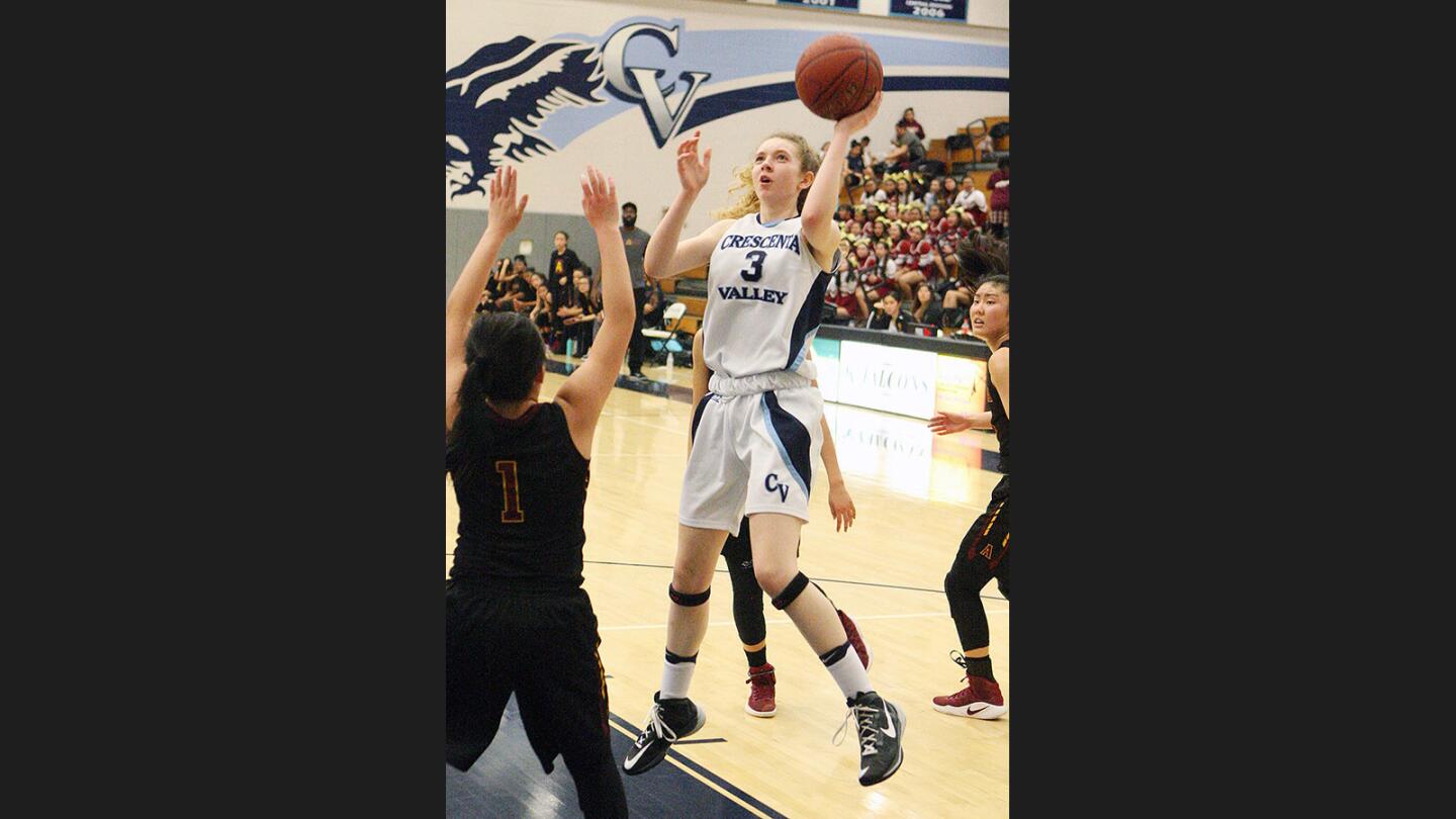 Photo Gallery: Crescenta Valley girls' basketball beats Arcadia and wins Pacific League