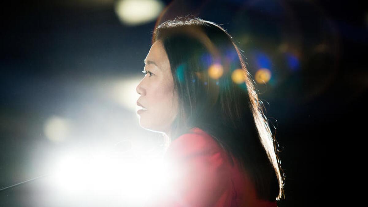 California state Sen. Janet Nguyen at the California Republican Party convention in Sacramento.