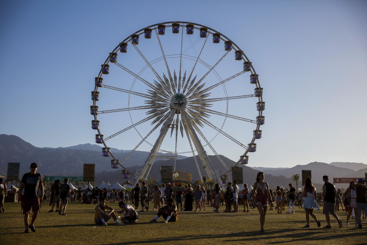 La Grande Wheel during weekend two of the Coachella Valley Music and Arts Festival in Indio, Calif., on April 23, 2016.