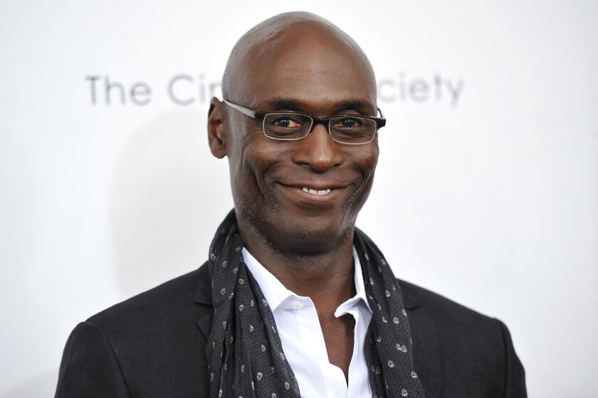 Actor Lance Reddick attends the "White House Down" premiere at the Ziegfeld Theatre 