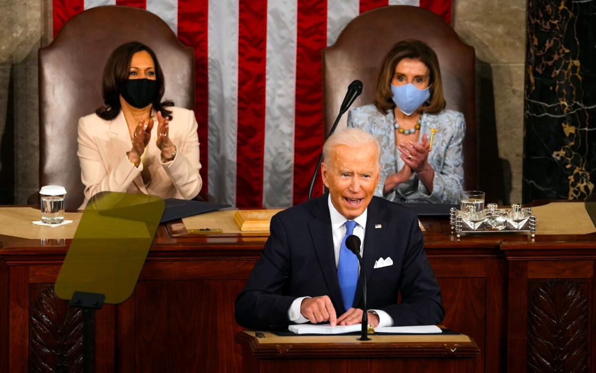 El presidente Joe Biden habla ante el Congreso