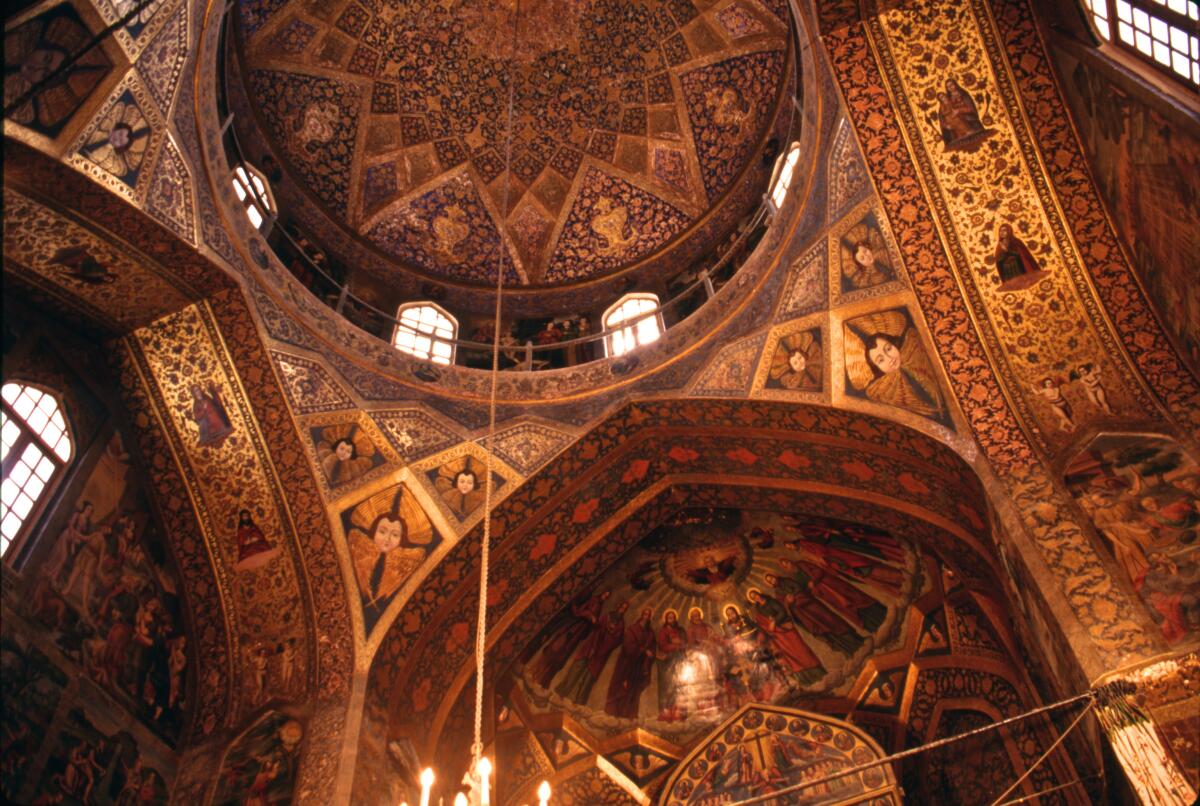 In Isfahan, the 17th-century Vank Cathedral is an Armenian church and centerpiece to the city's Armenian Quarter, known as New Julfa. Iran, 1998.