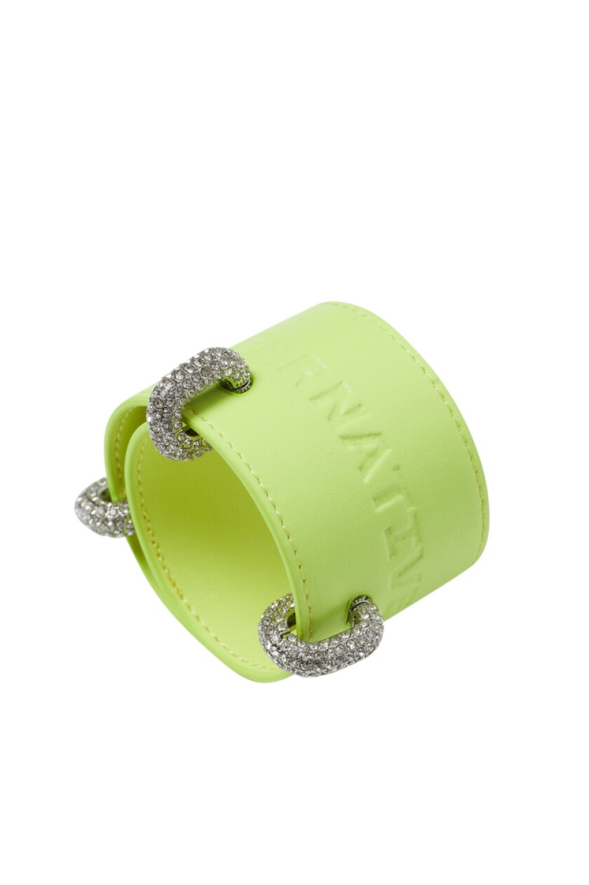 A green bracelet.