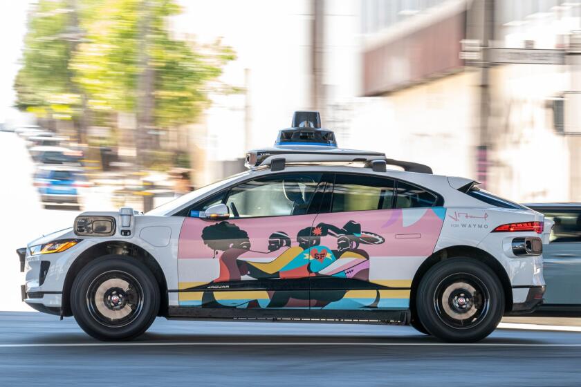 A Waymo autonomous taxi in San Francisco, California, US.