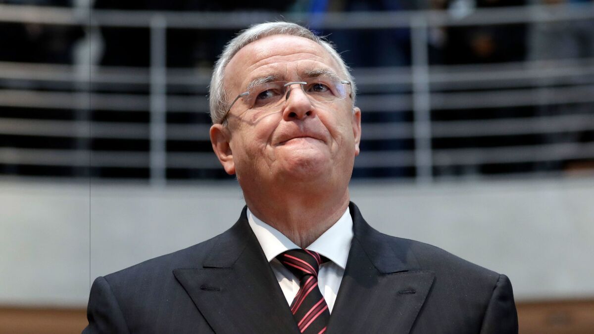Martin Winterkorn, former CEO of Volkswagen, arrives for a questioning Jan. 19 at an investigation committee of the German federal parliament in Berlin.