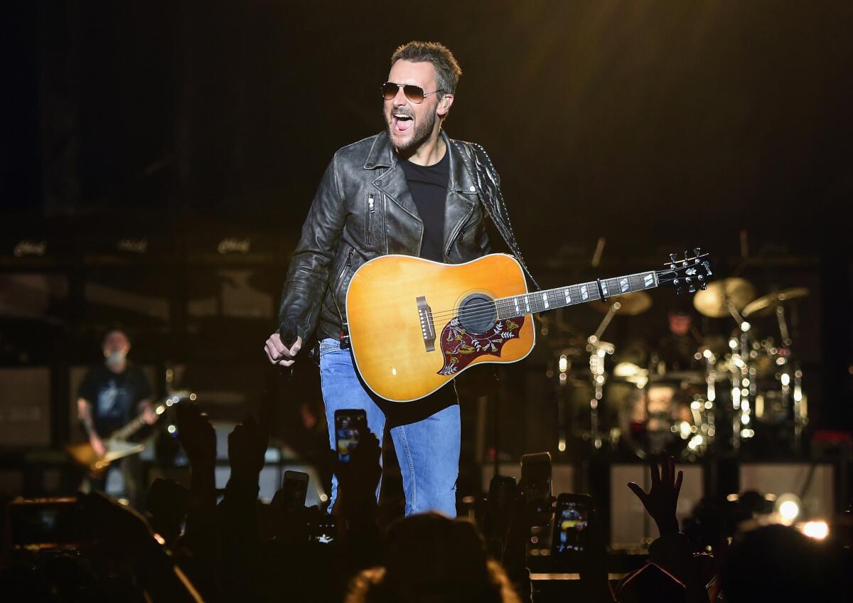 Eric Church performs at County Thunder Music Festival on April 10 in Florence, Arizona.