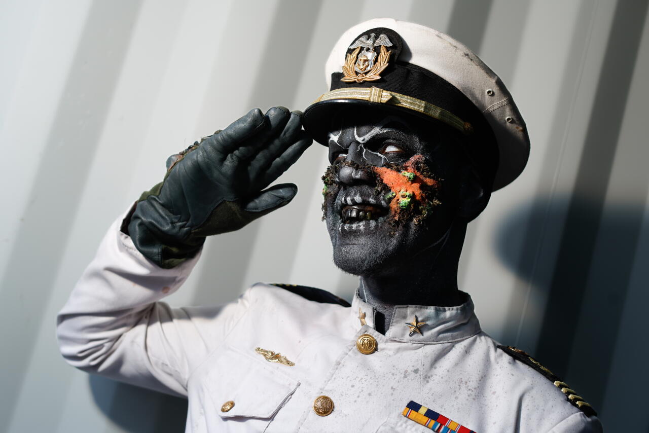 A ghoul wearing a white uniform.
