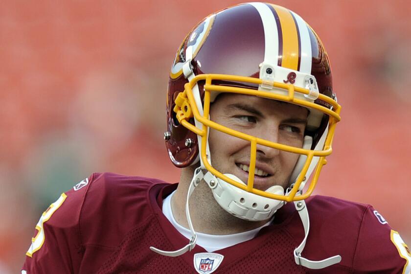 Rex Grossman, shown with the Washington Redskins in 2011, reportedly turned down the chance to play for Cleveland this week.