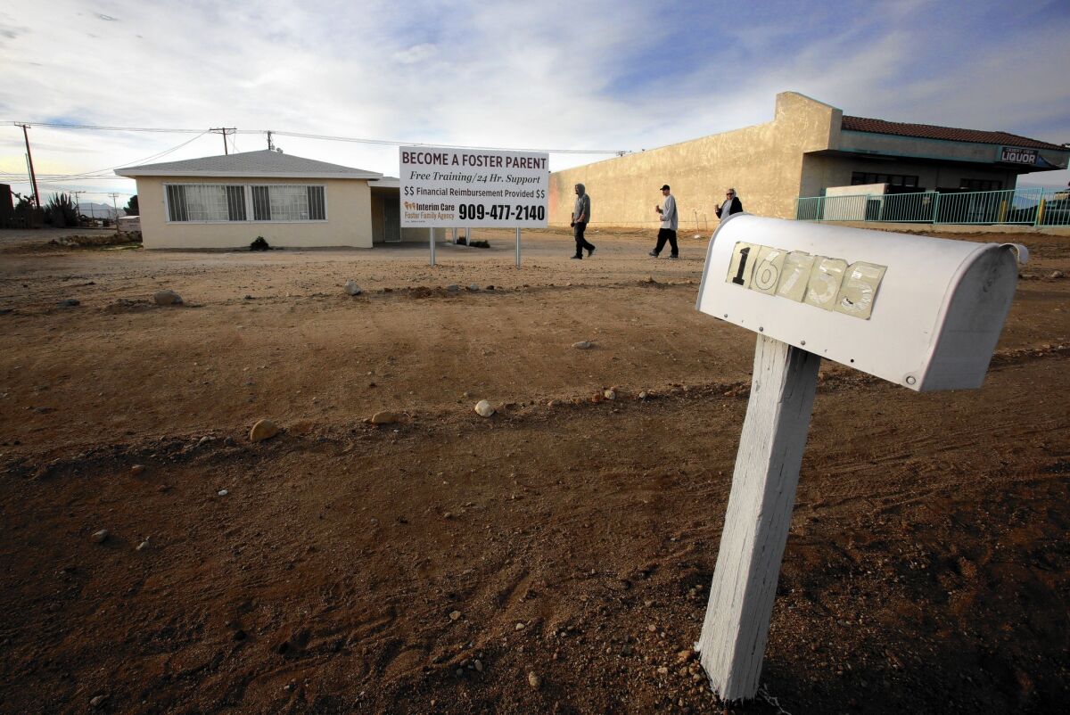 One agency was found to have disputed spending of $50,000 in 2009, part of which went to lease this Hesperia house from the agency's executive director for more than $1,000 over the market rate.