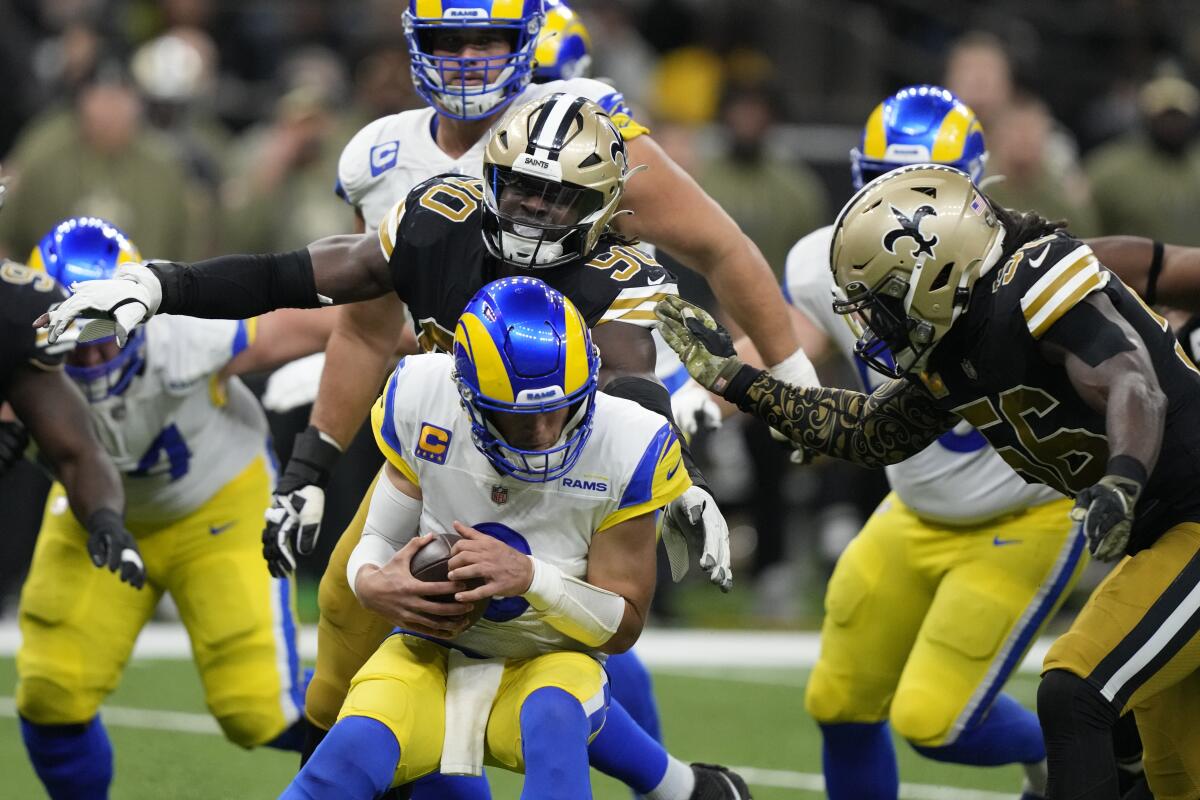 LA Rams QB Matthew Stafford in concussion protocol - The San Diego  Union-Tribune