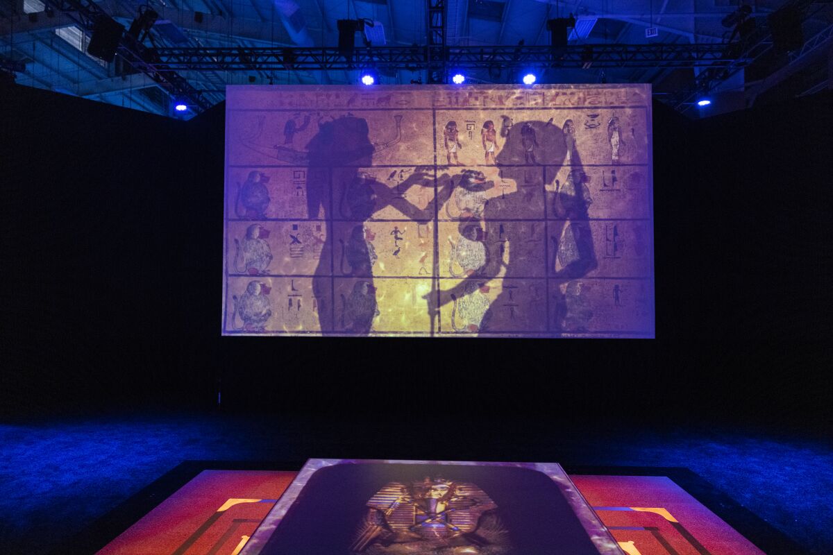 A view of the burial room in the national touring exhibition "Beyond King Tut."