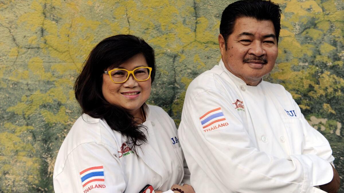 Brother and sister chefs Jazz Singsanong, left, and Tui Sungkamee of Jitlada restaurant.