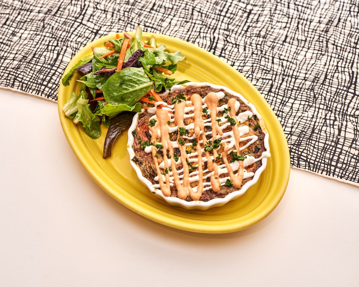 Content Spinach Olive Quiche.