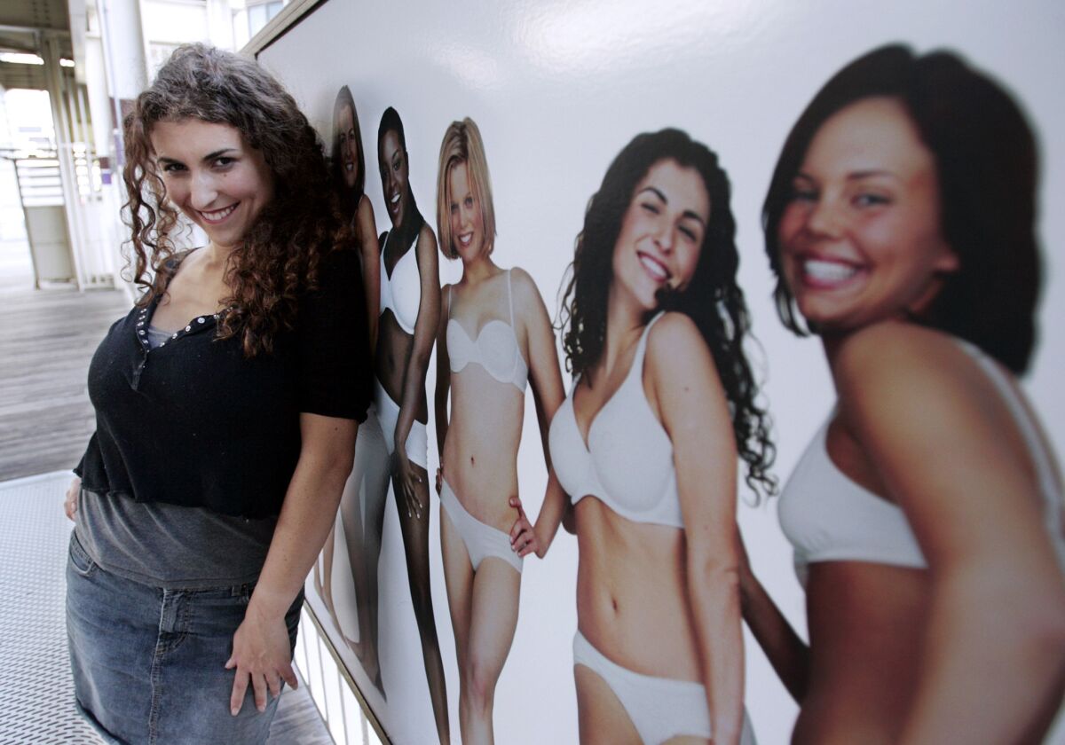 Dove's original "Real Beauty" ad campaign featured average- and larger-sized non-professional models posing in their underwear.