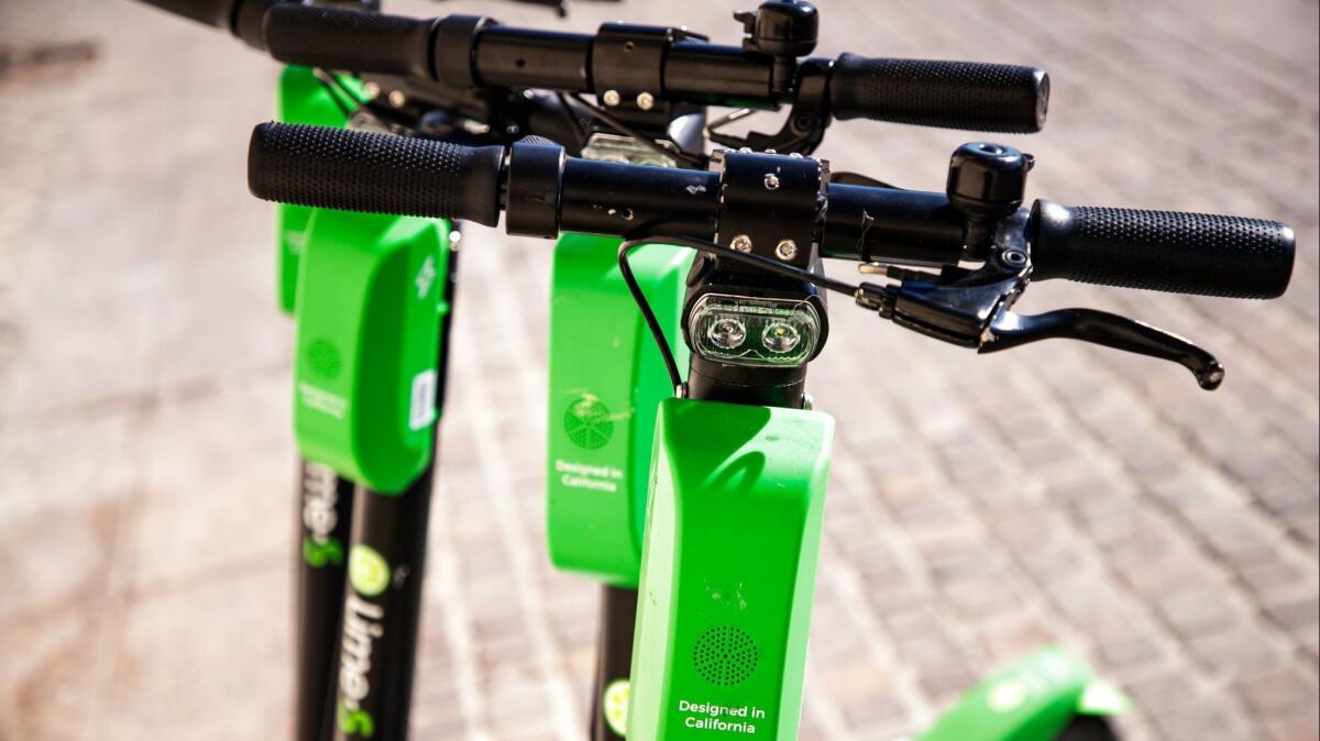 Lime has removed some of its electric scooters from California streets because of a battery defect in early models that can cause fires.