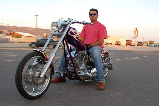 A biker in Grants, N.M. Photo taken 2008.