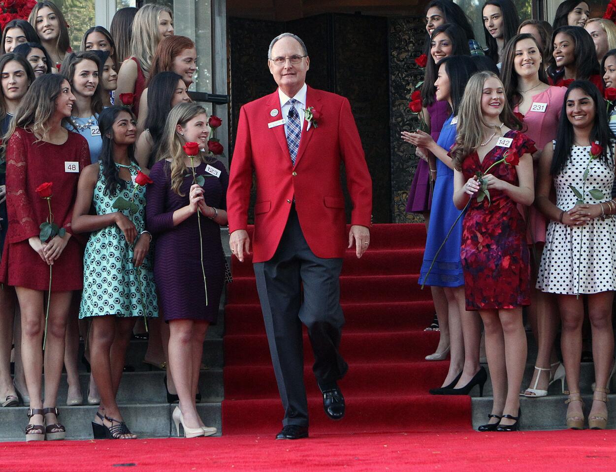 2016 Tournament of Roses President Mike Matthiessen walks onto the stage to announce the Royal Court at the announcement of the 2016 Tournament of Roses Royal Court at the Tournament House in Pasadena on Monday, Oct. 5, 2015.