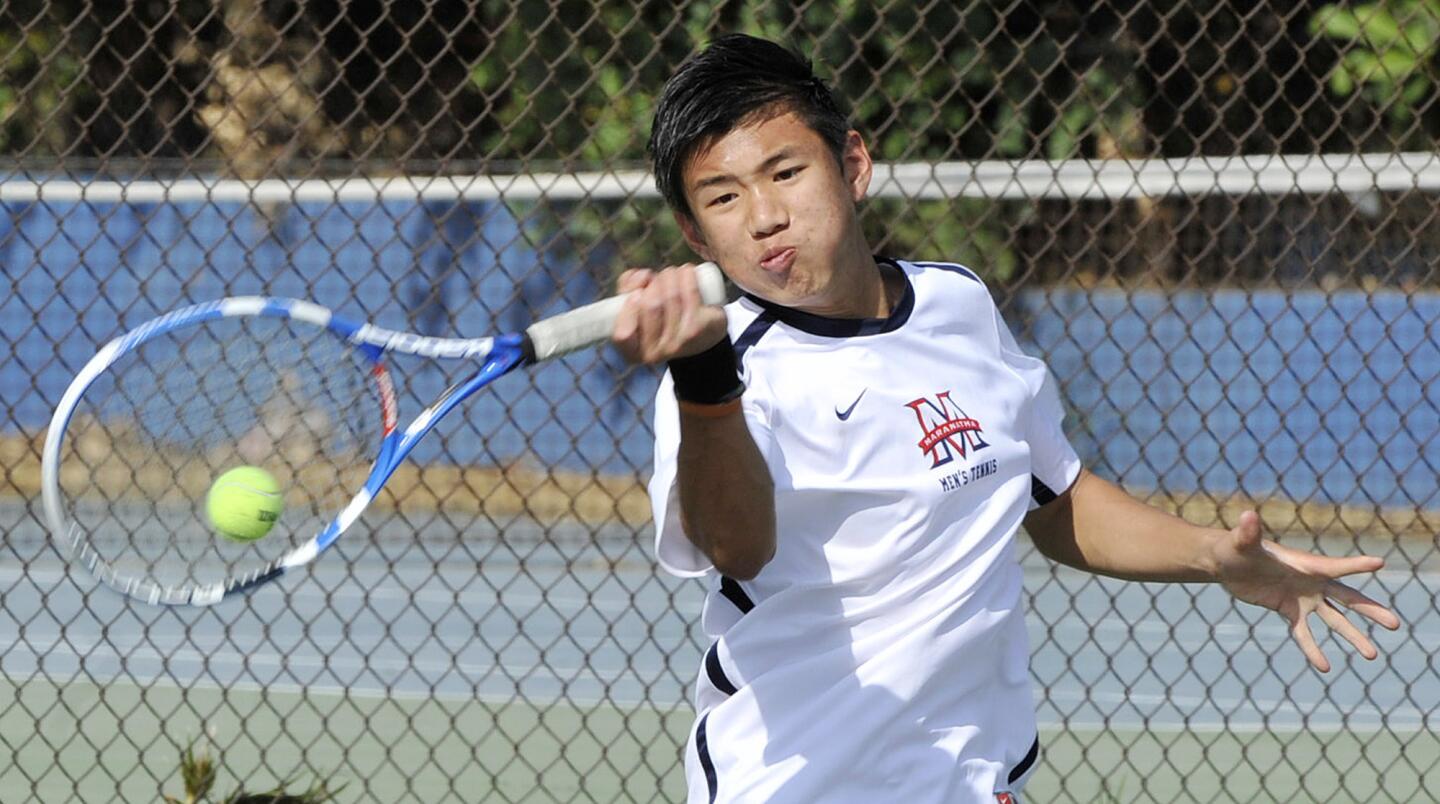 Photo Gallery: Flintridge Prep vs. Maranatha nonleague boys tennis