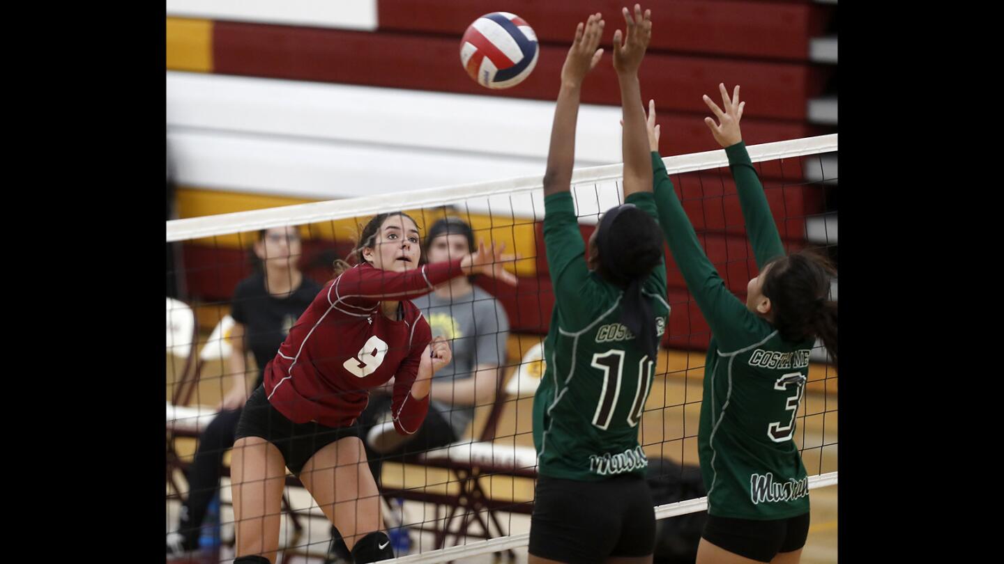 Photo Gallery: Costa Mesa vs. Estancia in girls’ volleyball