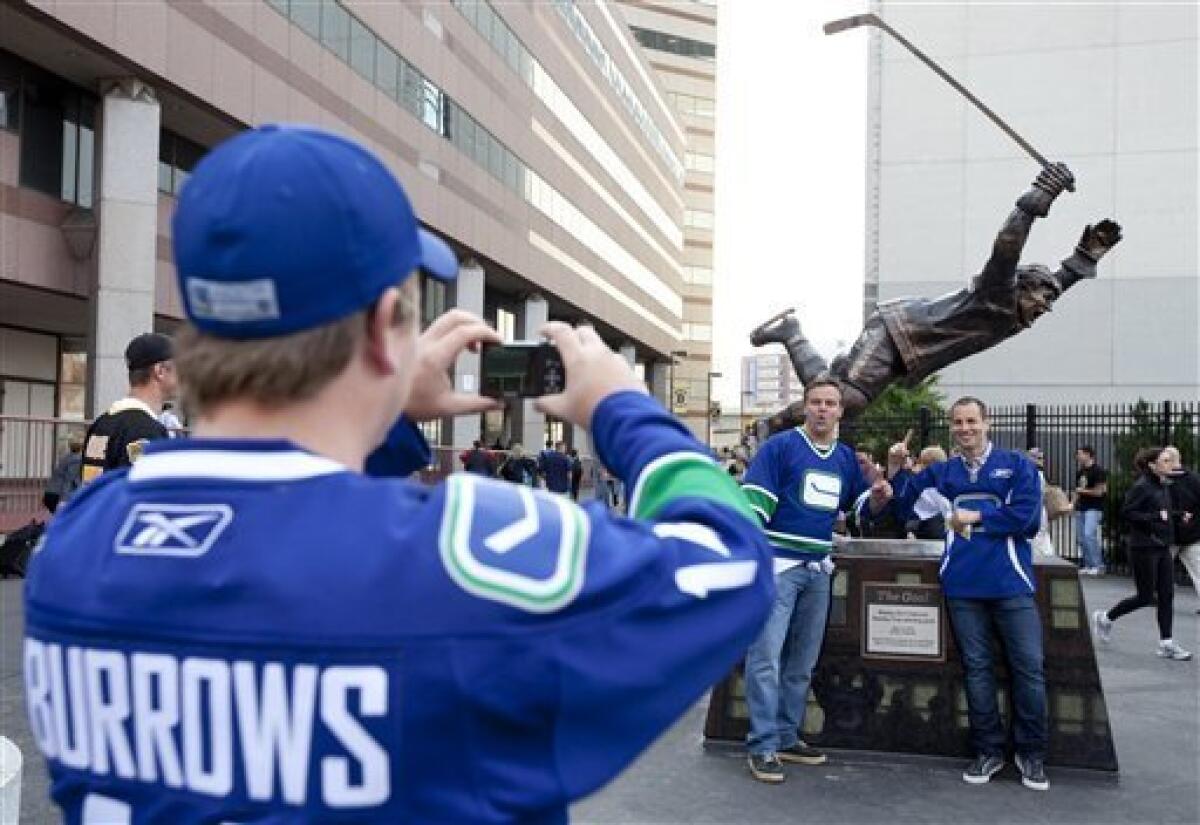 Vancouver Canucks fans arrive for the Stanley Cup Final between