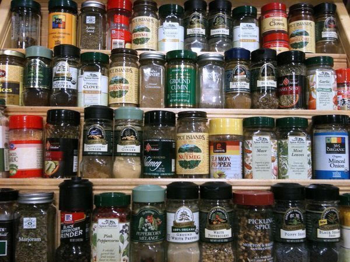 Store your spices in a cool, dry place, and date them after opening.