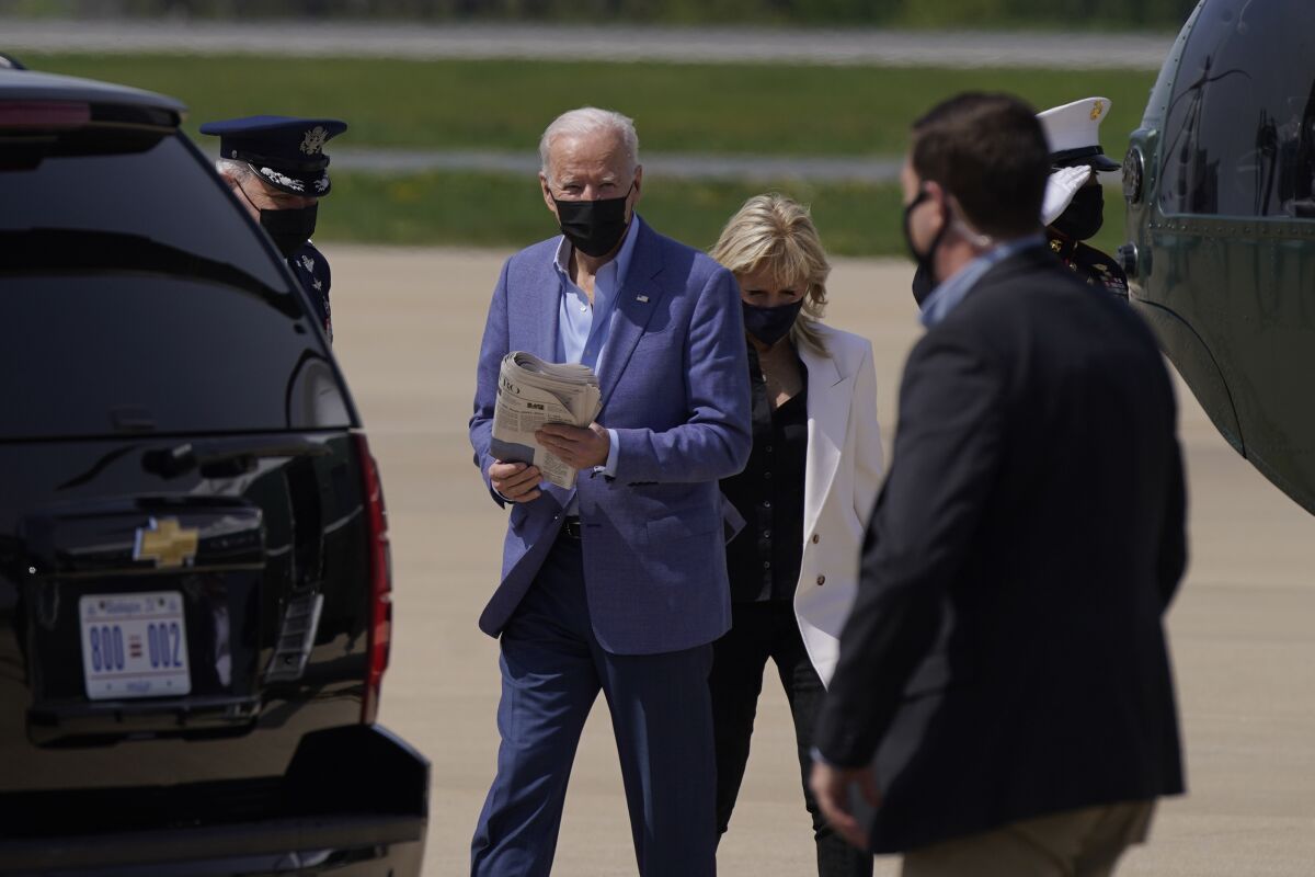 President Biden arrived in Delaware for the weekend shortly before his statement on the Armenian genocide was released.