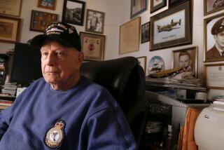 SAN DIEGO, CA: March 31, 2017 | Stuart Hunt, 93, flew in the Royal Canadian Air Force during World War II and was shot down on his 13th mission over Germany, and ended up at the Buchenwald concentration camp where Jews were being killed, before being transferred to the POW camp, Stalag Luft III. He wrote the book, "Twice Surreal" about his experiences during WWII and the Korean War where he also served. | Photo by Howard Lipin/San Diego Union-Tribune/Mandatory Credit: HOWARD LIPIN SAN DIEGO UNION-TRIBUNE/ZUMA PRESS
