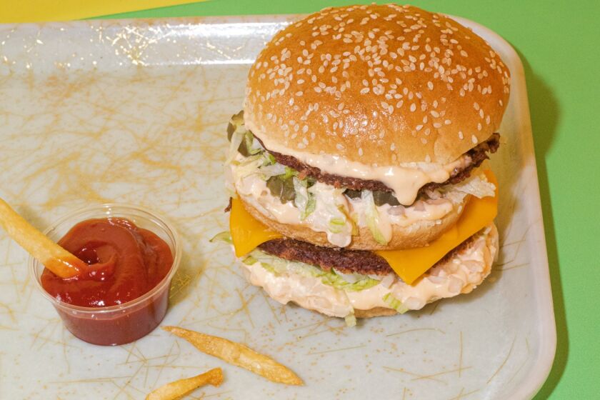 The Big Zac and fries from Plant Power Fast Food