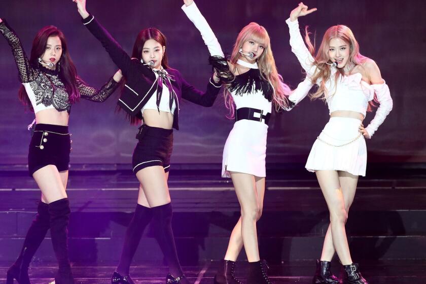 Girl group BlackPink performs on stage during the 8th Gaon Chart K-Pop Awards on January 23, 2019 in Seoul, South Korea. (Chung Sung-Jun/Getty Images/TNS) **FOR USE WITH THIS STORY ONLY** ** OUTS - ELSENT, FPG, TCN - OUTS **