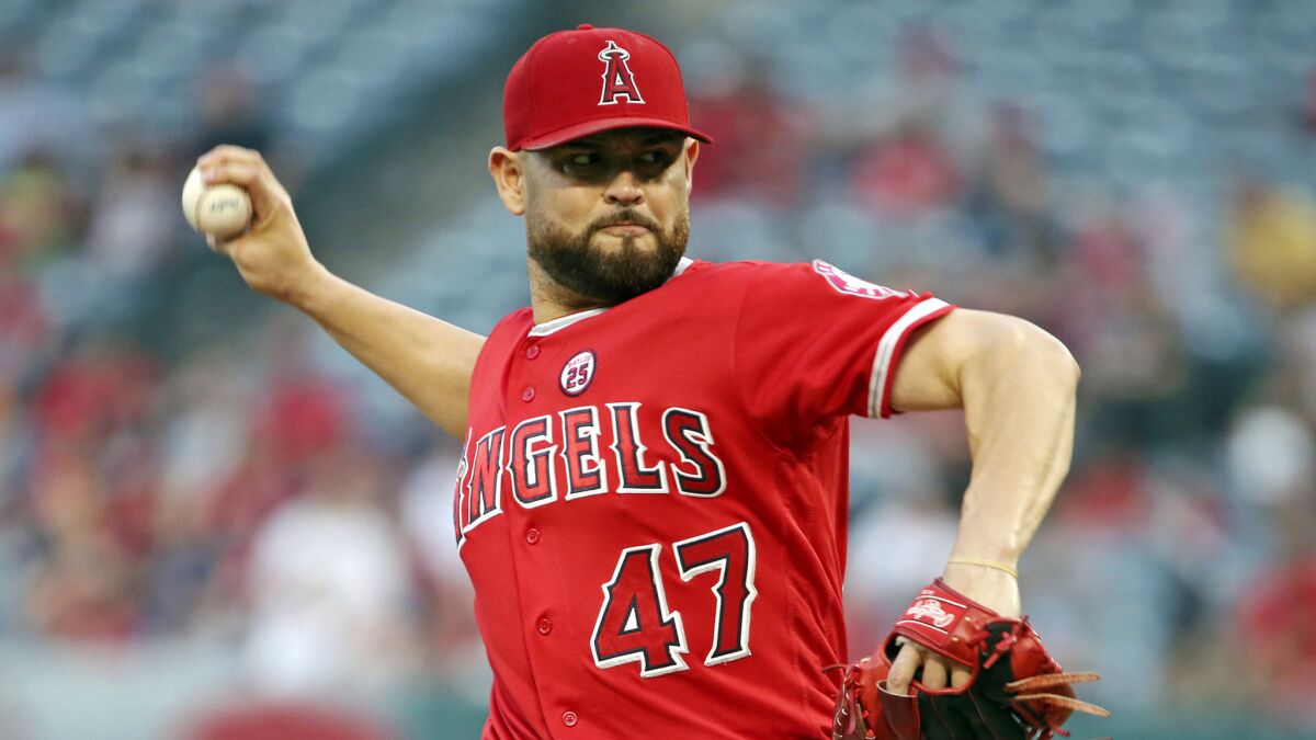 Angels starter Ricky Nolasco gave up seven hits and one run in 5 1/3 innings against the Mariners on Saturday.