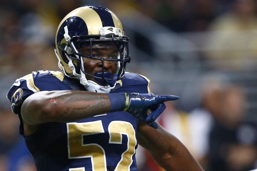 Alec Ogletree will move inside this season as the Rams overhaul their linebacking corps.
