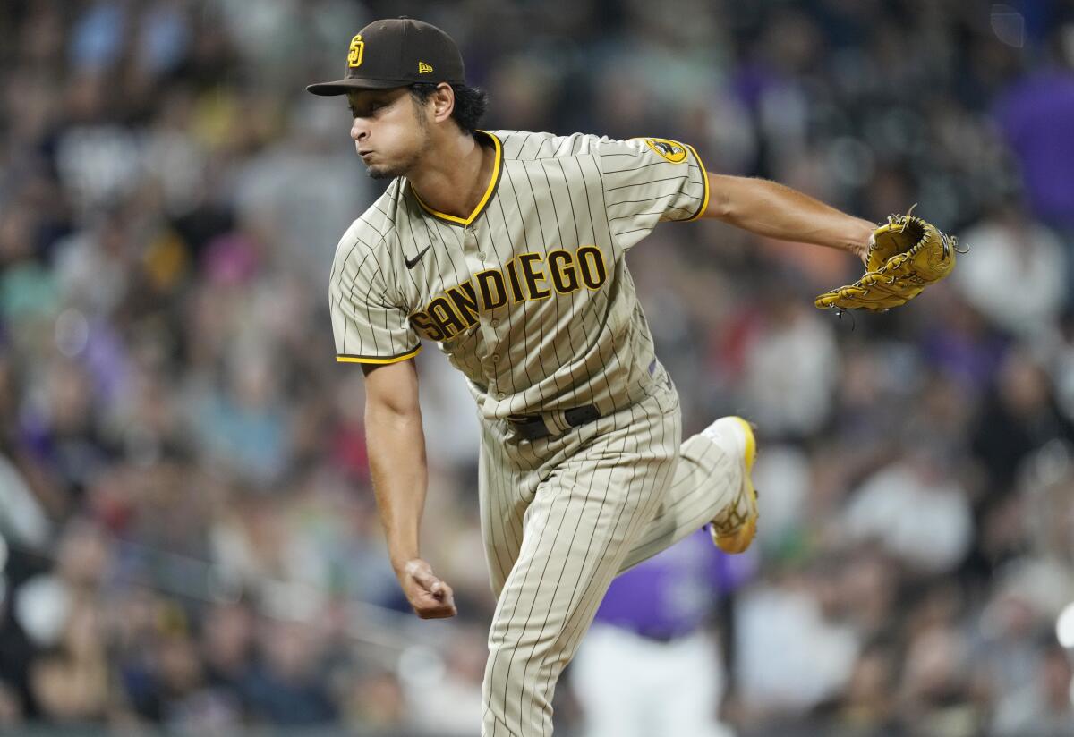 Darvish earns 16th win, Padres gain ground in wild-card race - The San  Diego Union-Tribune