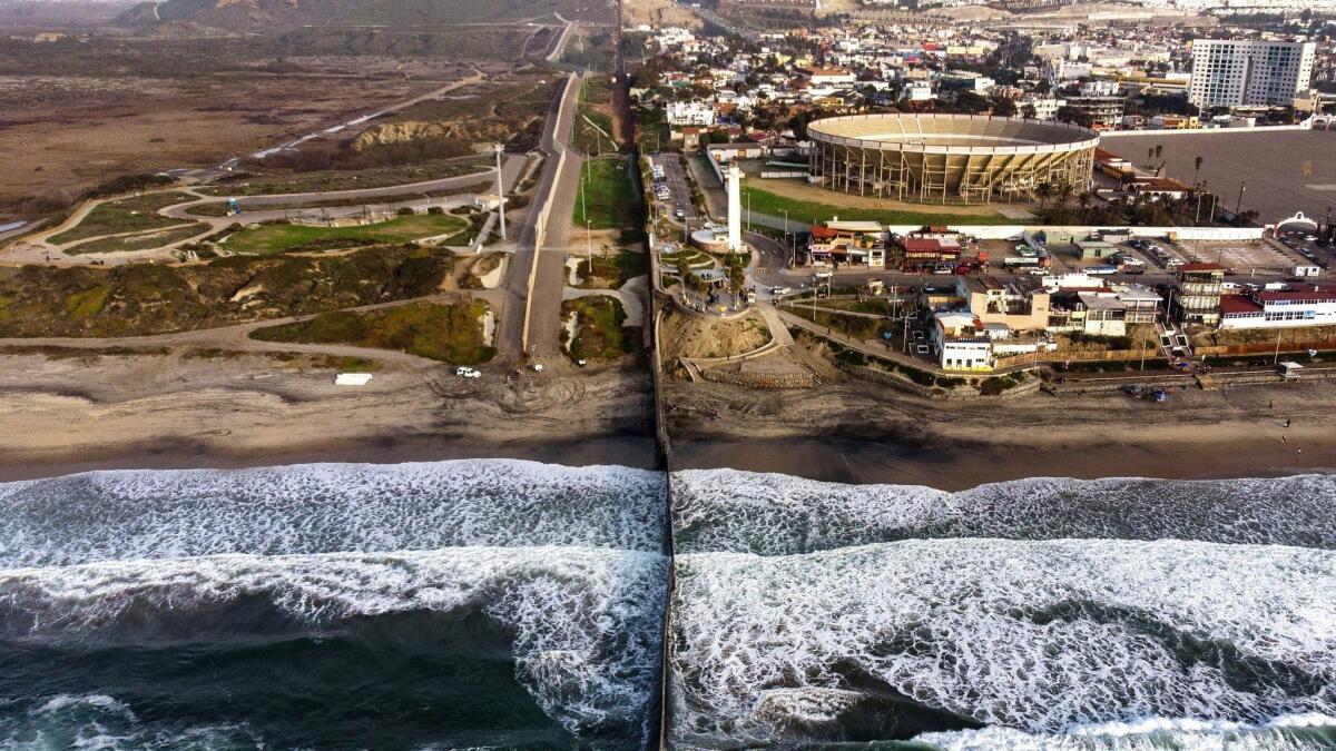 The U.S. border fence seen from Playas de Tijuana, Mexico. Greg Grandin's history "The End of The Myth" examines what happened once America ran out of borders.