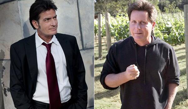 Charlie Sheen and Emilio Estevez