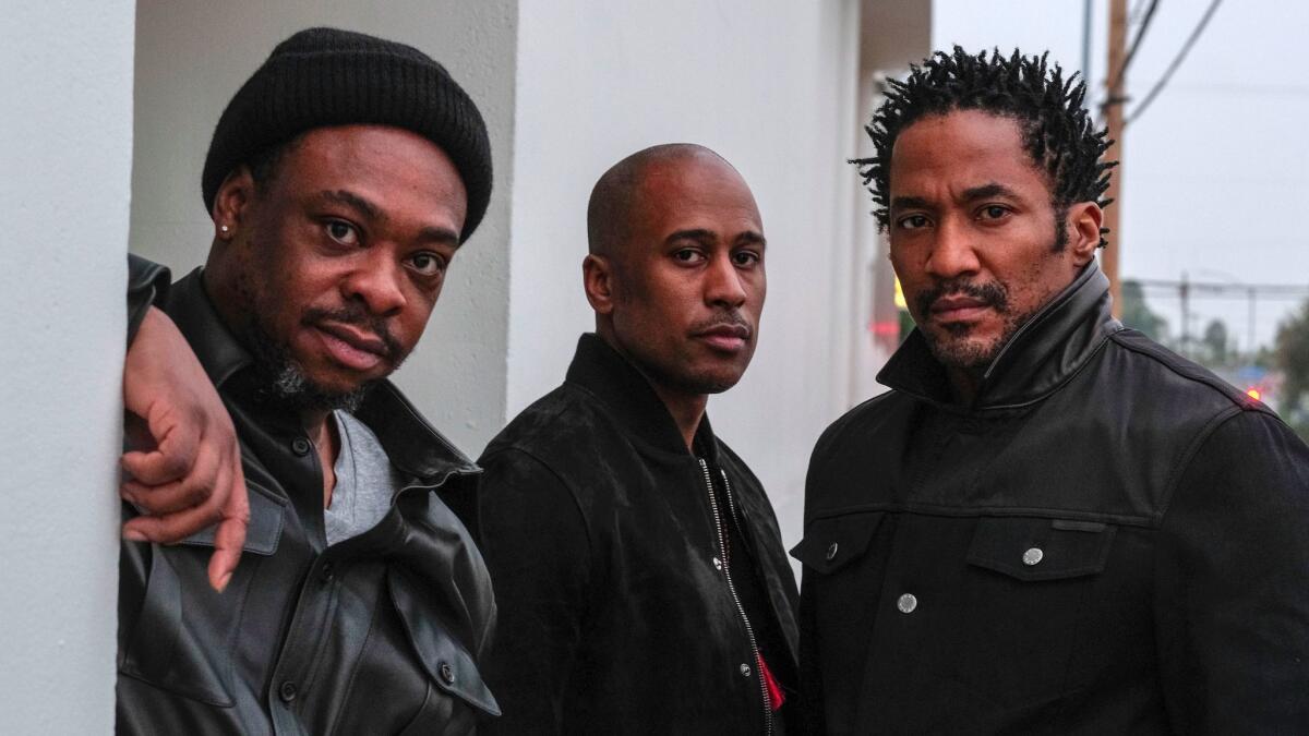 Jarobi White, from left, Ali Shaheed Muhammad and Q-Tip of A Tribe Called Quest.