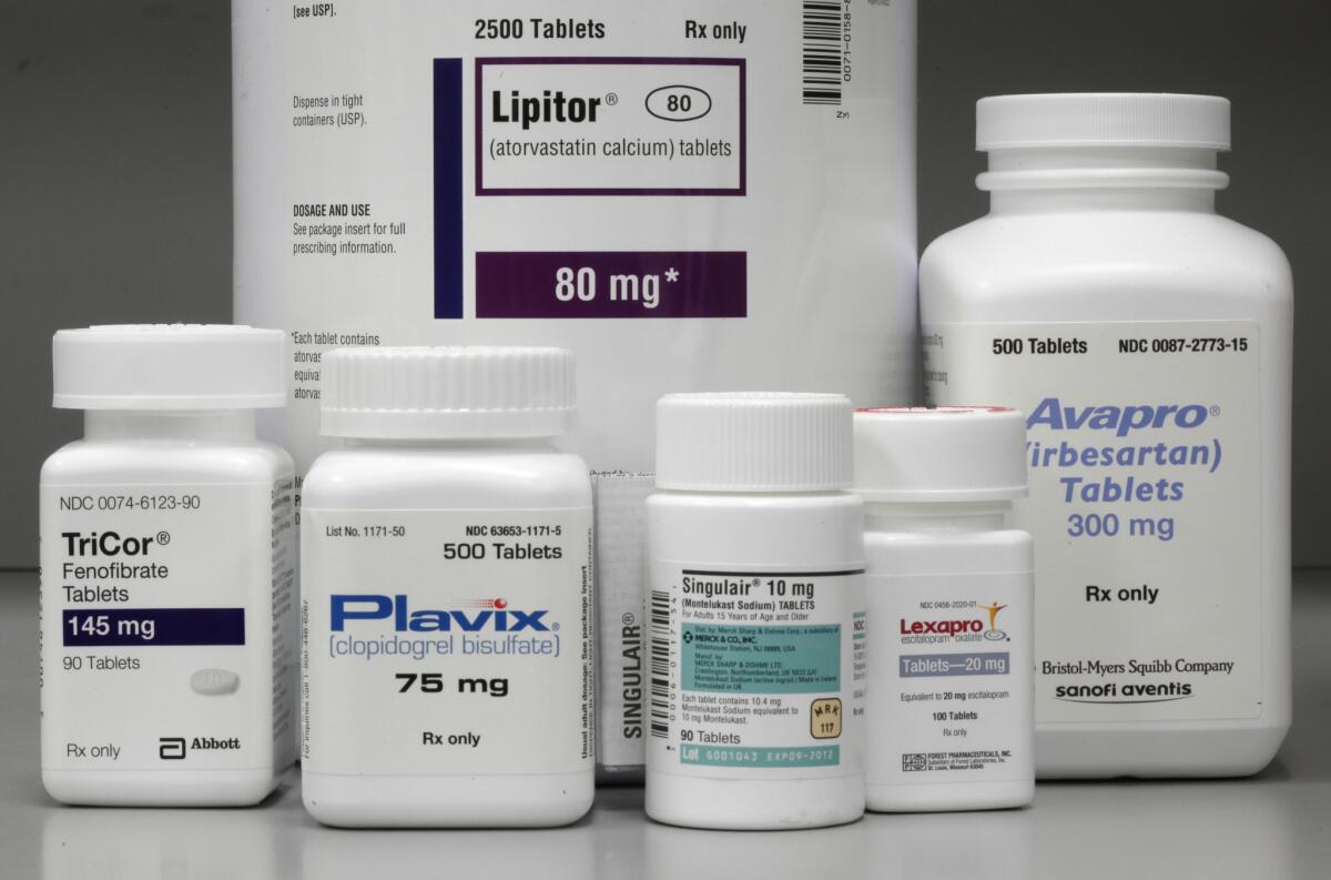 Prescription drugs are displayed in June 2011.