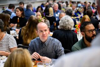 SANTA ROSA CA FEBRUARY 23, 2024 -The current chair of the California Democratic Party Rusty Hicks eats crab at a crab-feed campaign event in Santa Rosa, California on February 23, 2024. A showdown is bubbling up in the race to represent the north coast Assembly including Healdsburg Mayor Ariel Kelley, Santa Rosa Council member Chris Rogers, Vice Chairman of the Yurok Tribe Frankie Myers and the current chair of the California Democratic Party Rusty Hicks.