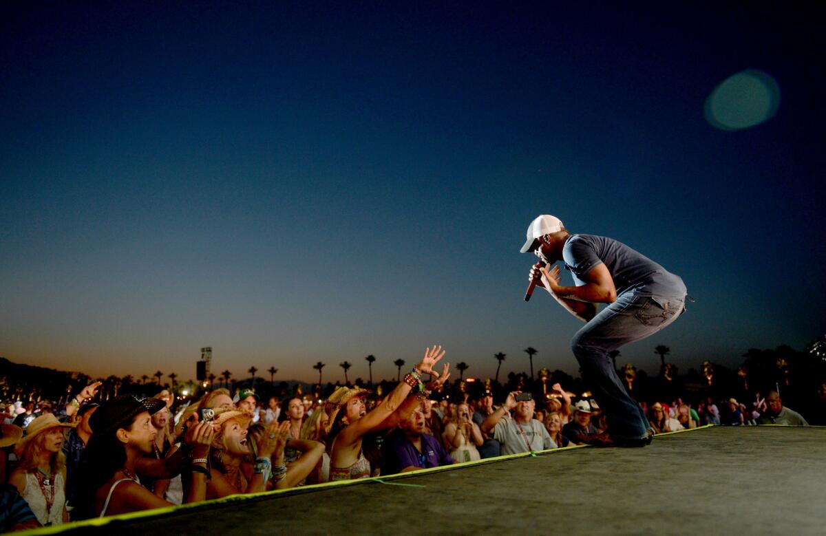 Darius Rucker performs during the Stagecoach Festival in Indio on April 28, 2013. His new album, "True Believers," debuted at No. 2