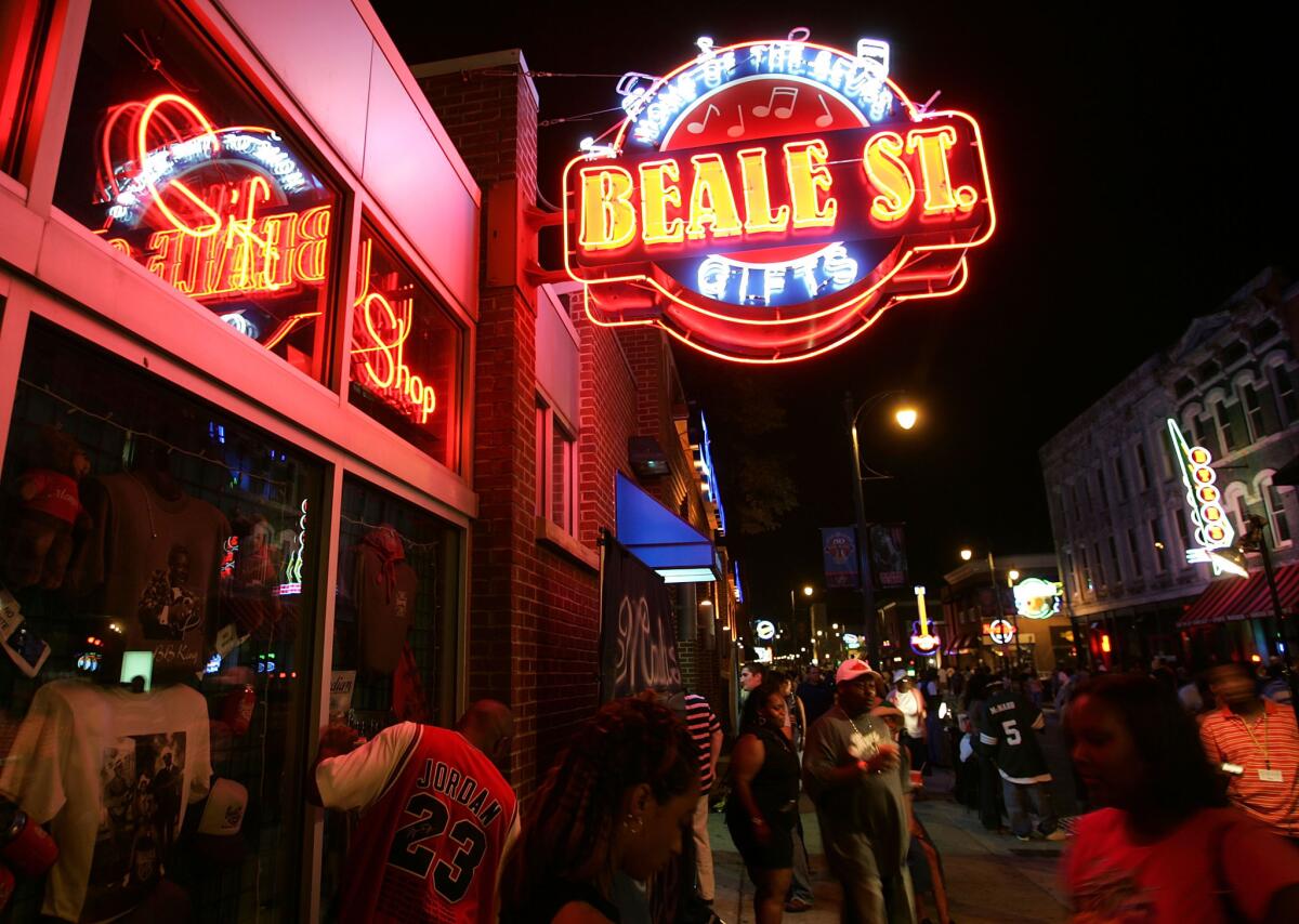 A gift shop on Beale Street, the entertainment hub of Memphis, Tenn.