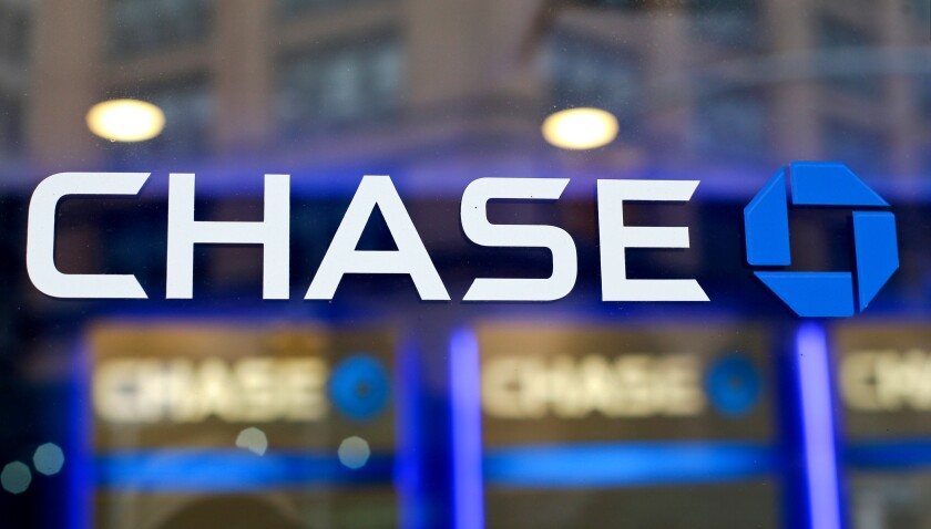 A Chase logo. 