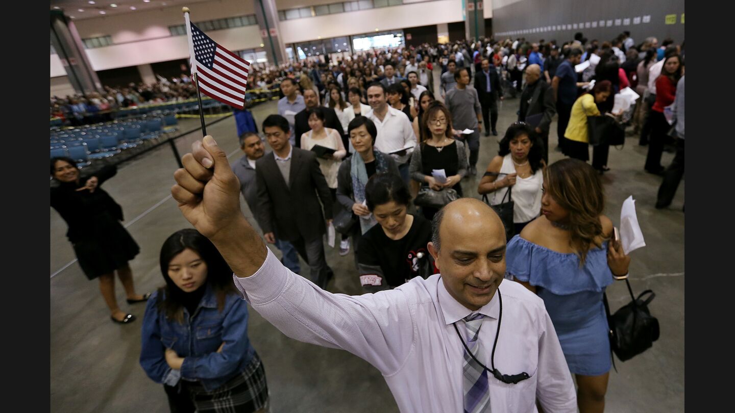 'I’m so happy today' Thousands attend L.A. naturalization ceremony