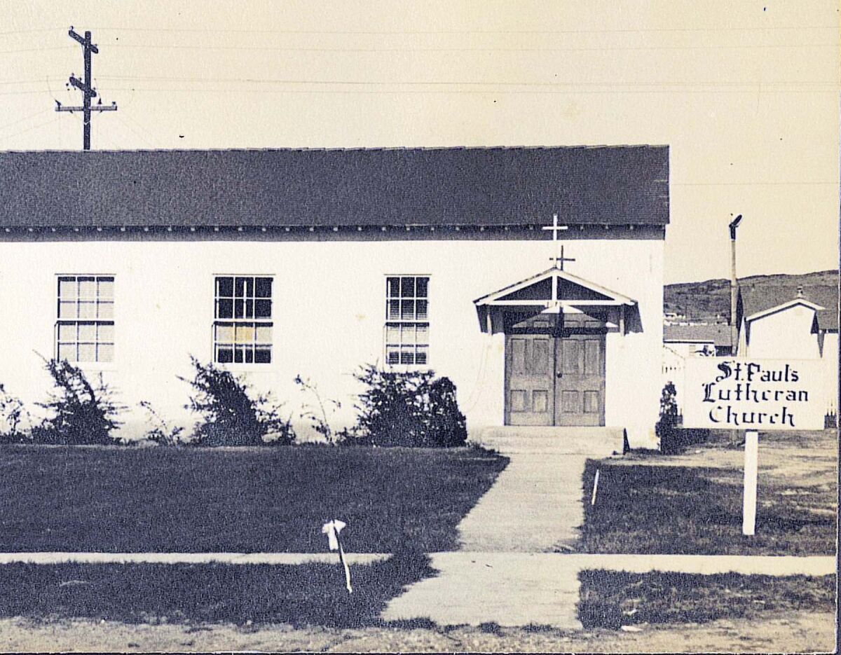 St. Paul's Lutheran Church in the late 1940s.
