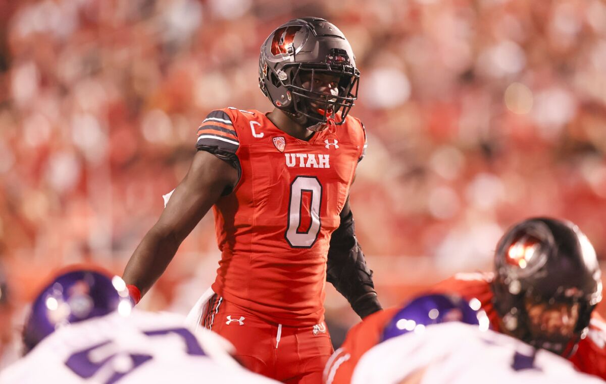 Utah linebacker Devin Lloyd leads the Utes this season with 25 tackles in two games.