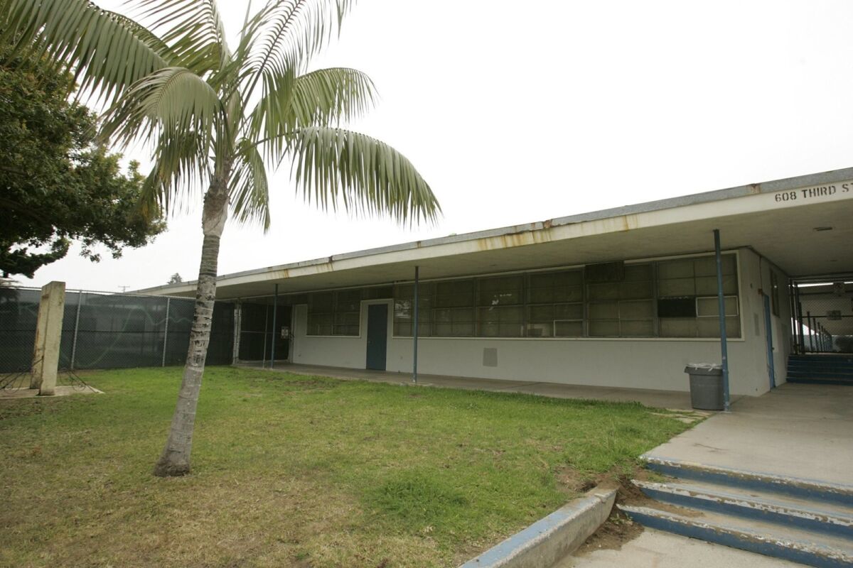 Pacific View Elementary School, pictured before renovation projects began, closed in 2003.