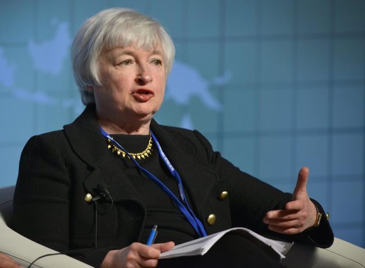 Janet Yellen speaks during an International Monetary Fund meeting in Tokyo.