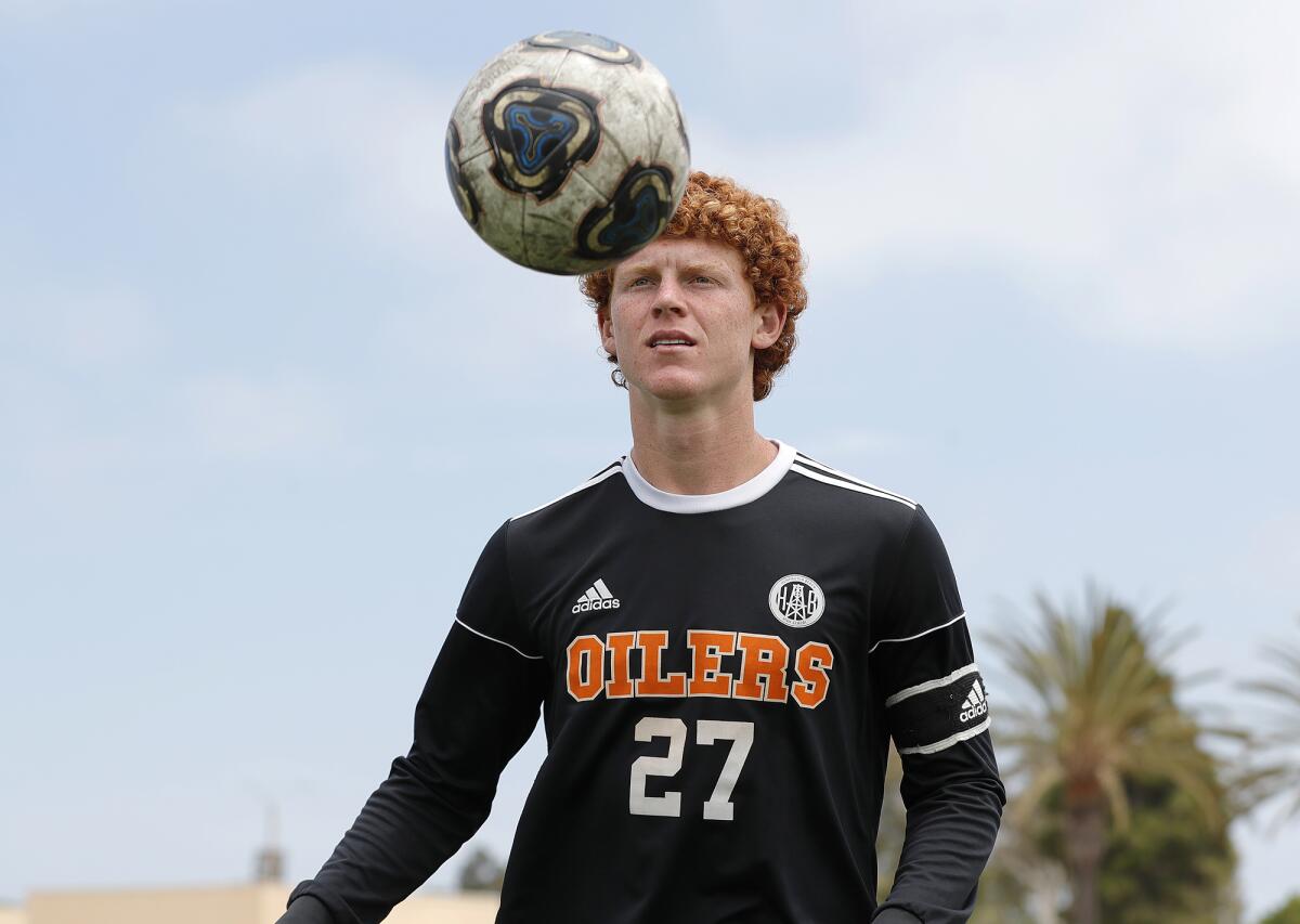 Huntington Beach center back Reid Fisher scored five goals and had eight assists this season.