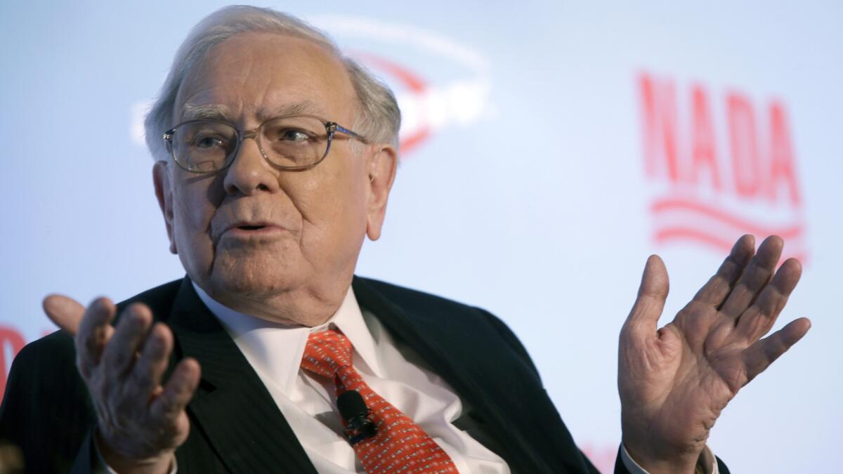 Warren Buffett participates in a forum in New York in March 2015.