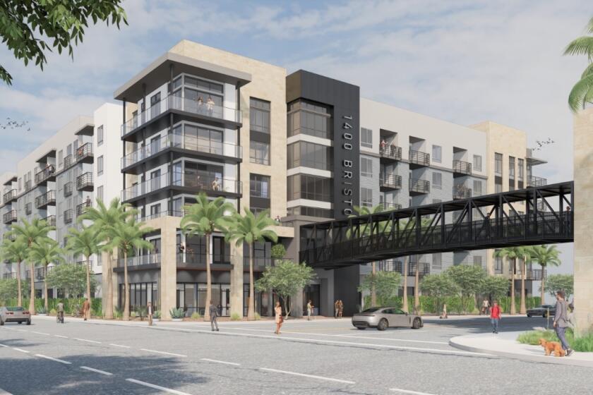 A rendering of the Residences at 1400 Bristol Street project, which is proposed to be located at the northwest corner of north Bristol Street and Spruce Street.