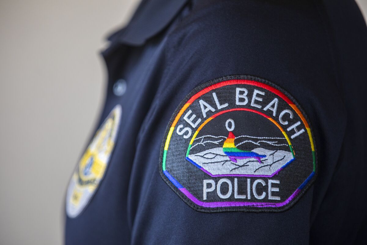 Seal Beach Police patch on a uniform