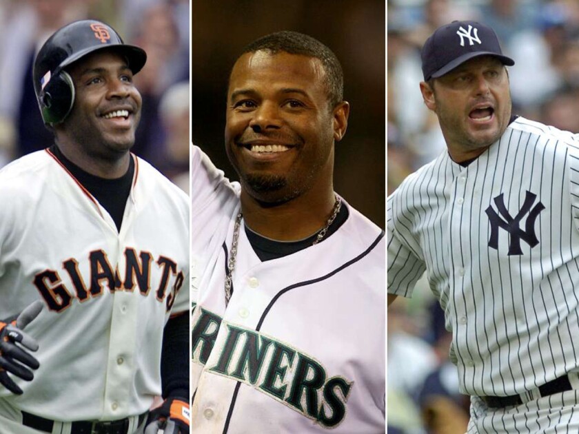 Barry Bonds, Ken Griffey Jr. and Roger Clemens on Wednesday could all be elected to the baseball Hall of Fame.